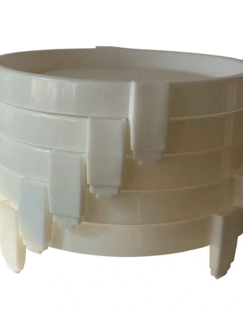 Vintage Tupperware Divide-A-Rack Pie Stacker - White